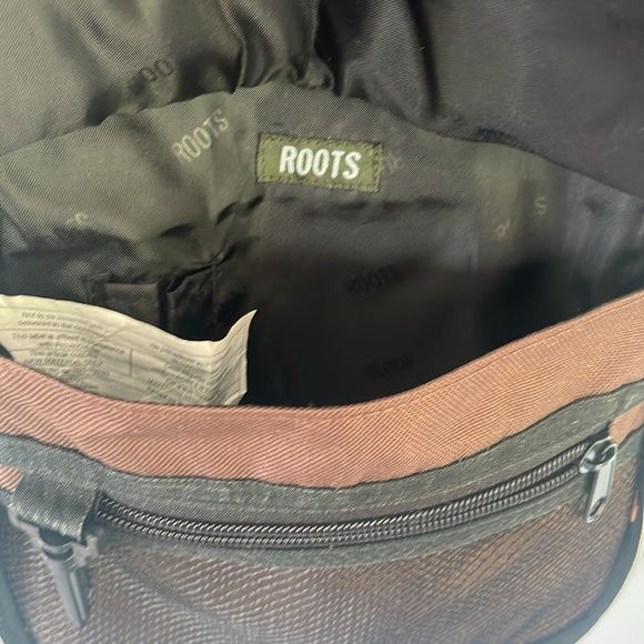 Roots Crossbody Bag Shoulder Bag Brown Beaver Canvas - Picture 8 of 12